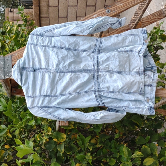 Ashley Lightweight Light Wash Denim Utility Jacket M - Picture 6 of 9